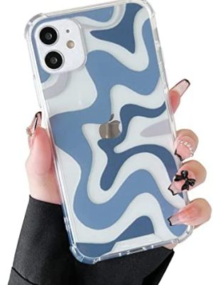 DEFBSC Clear Case for iPhone 11, Slim Cases with Shockproof Air-Guard Corners Protection, Military-Grade Protection, Soft TPU Edge PC Back iPhone 11 Phone Case (6.1 inch), Blue